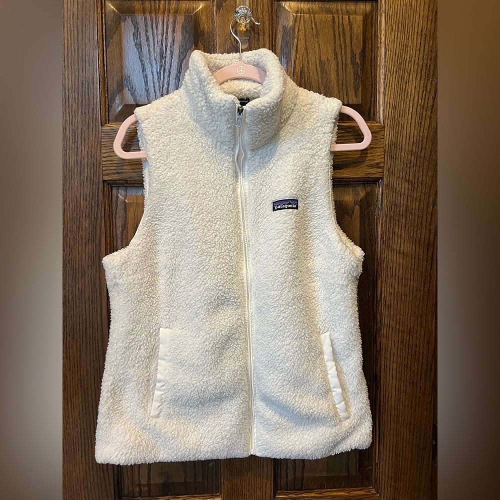 Patagonia Sherpa White Fleece Vest